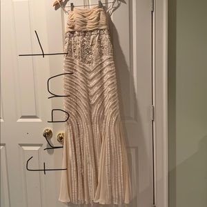 Cream prom dress worn once and in great condition!